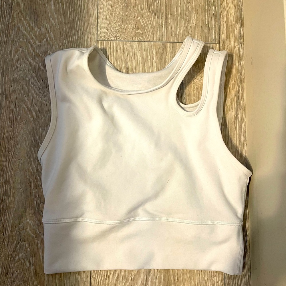 Lululemon white cutout sports bra